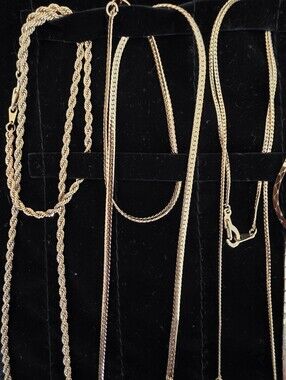 5 Gold Chain Bracelet and Necklace Sets Gold Plated Only